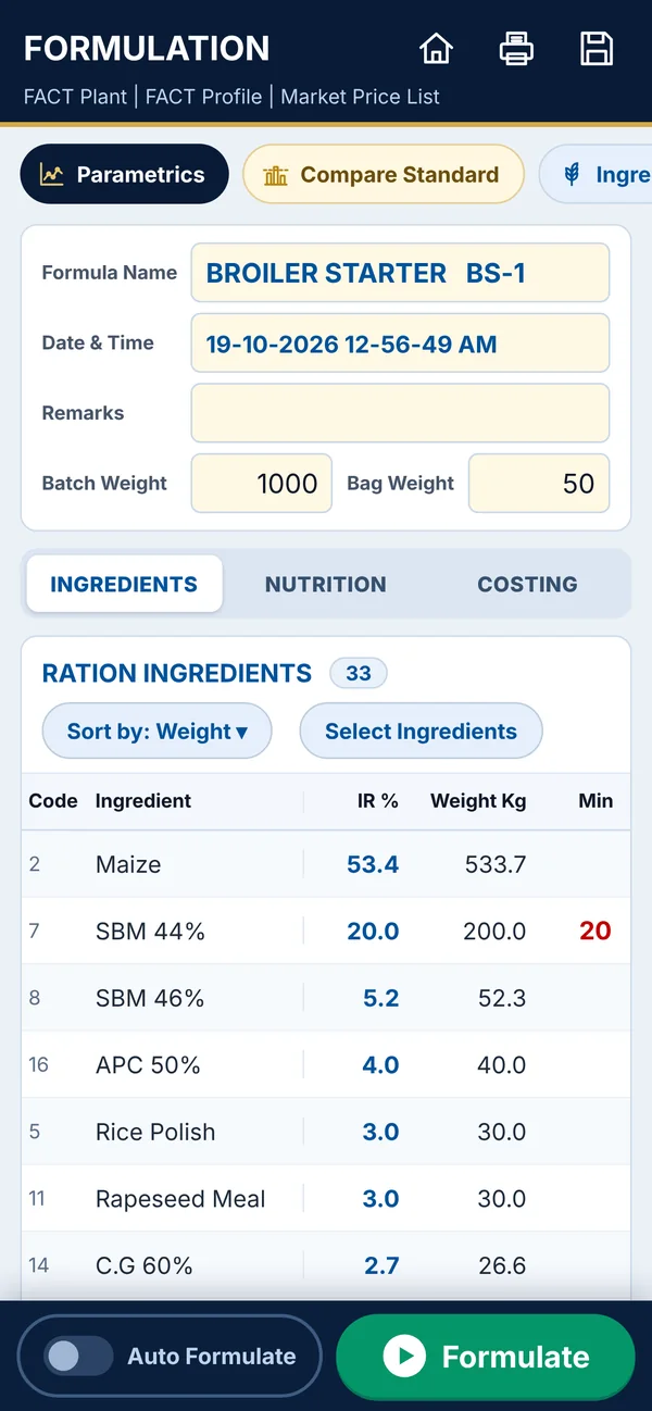 FACT for Android: Formulation